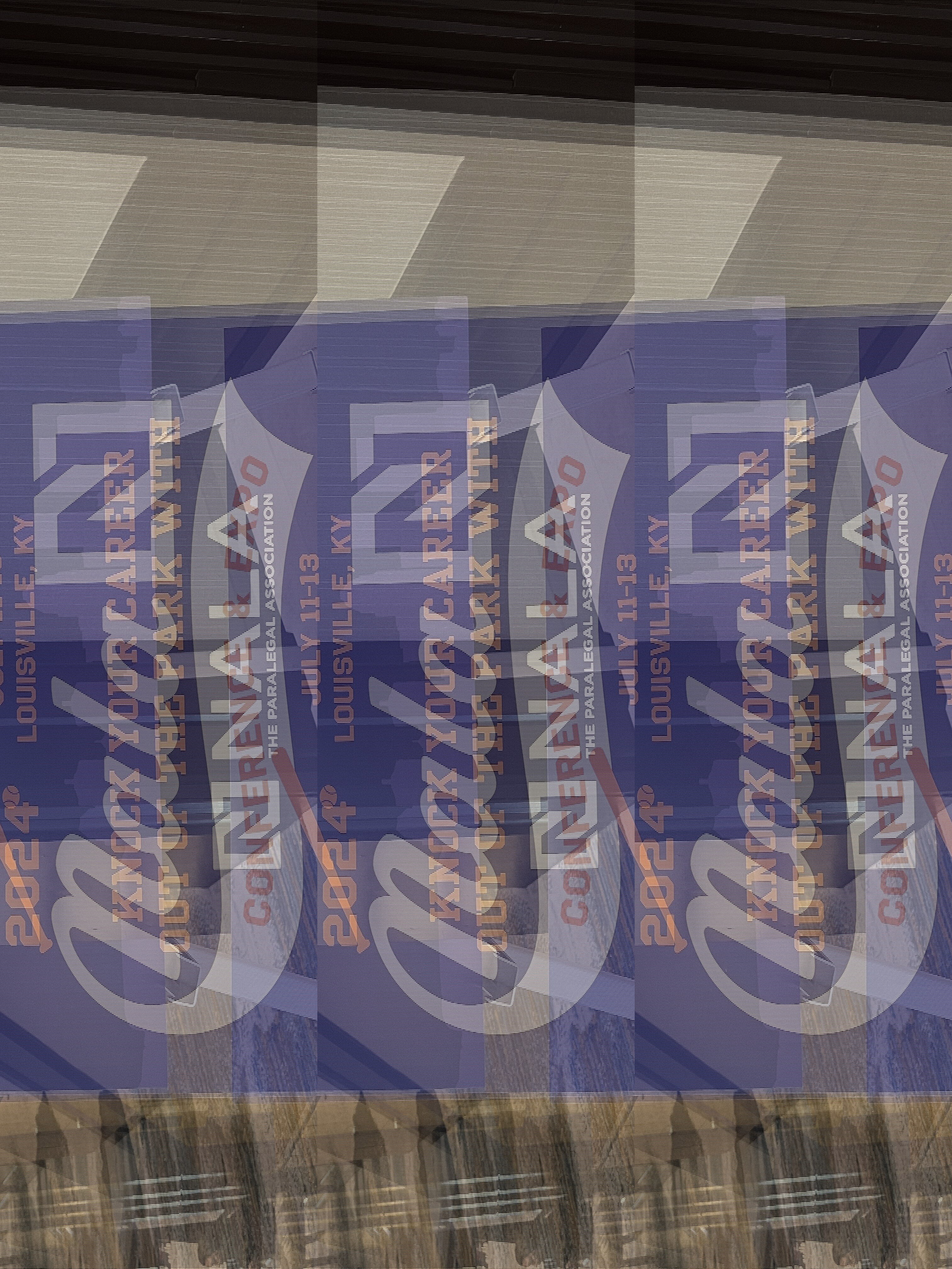 Close-up of NALA Annual Conference signage in Louisville, Kentucky.