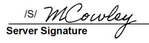 Example Signature