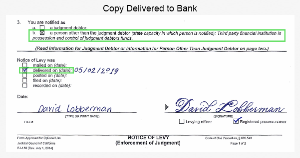 Serving Wage Garnishments and Bank Levies
