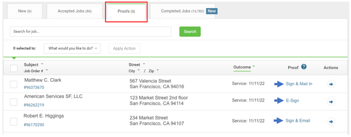 Proof Instructions ABC Web Portal