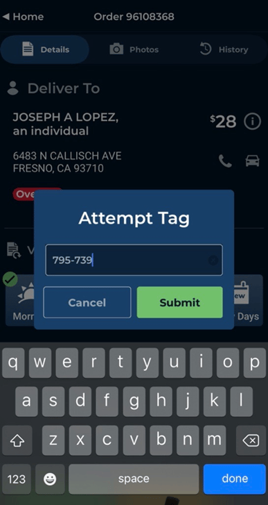 Attempt Tag Code
