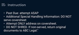 Special handling information 