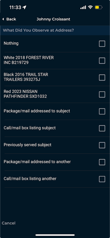 what did you observe