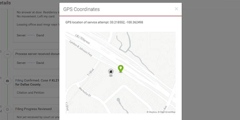 Data GPS Location Screenshot