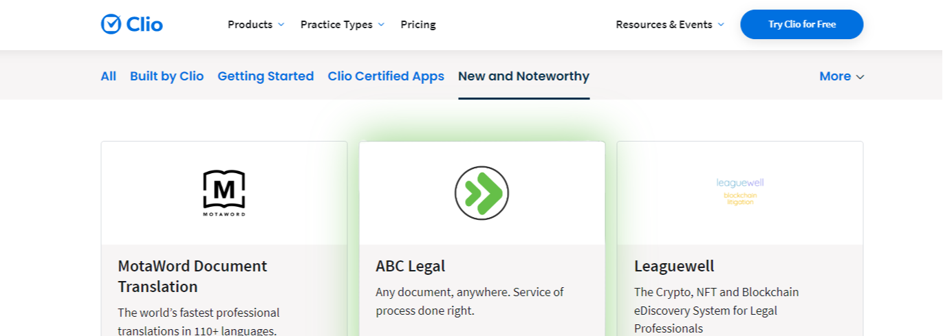 ABC Legal Integrations: Clio, Legal Software