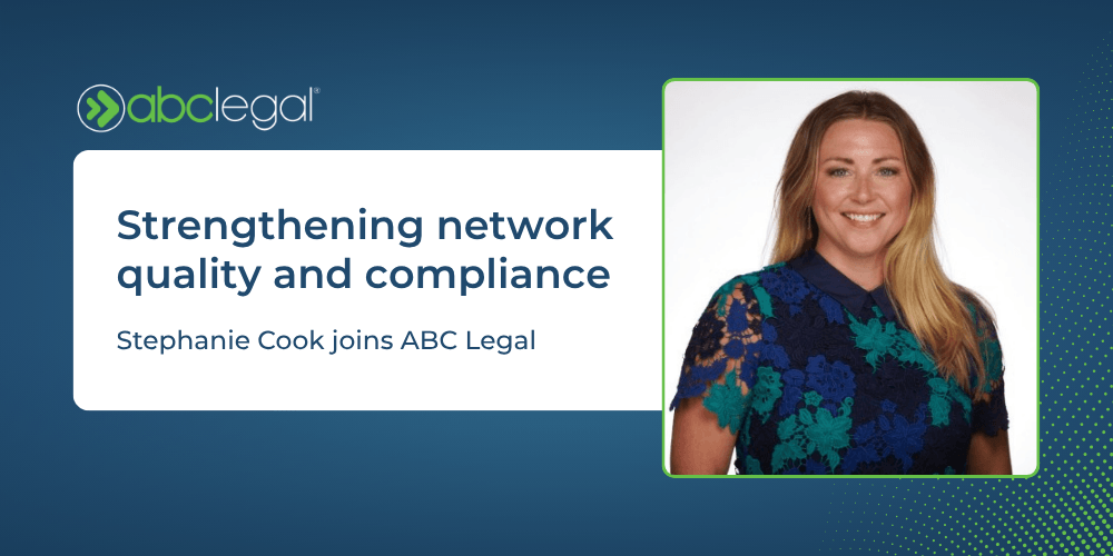 ABC Legal appoints Stephanie Cook as Vice President of Process Server Network
